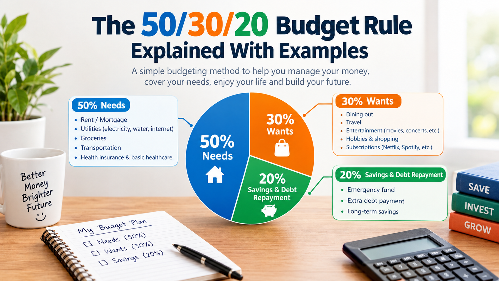 The 50/30/20 Budget Rule Explained With Examples